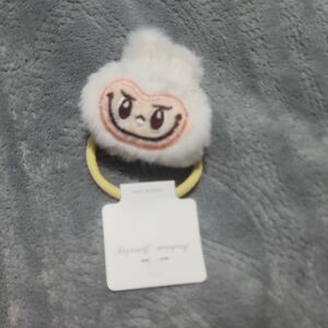 Cute White and Yellow Hair Tie